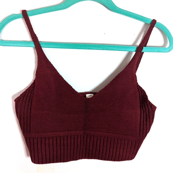 Urban Outfitters cropped knit tank top Size L - Picture 1 of 4